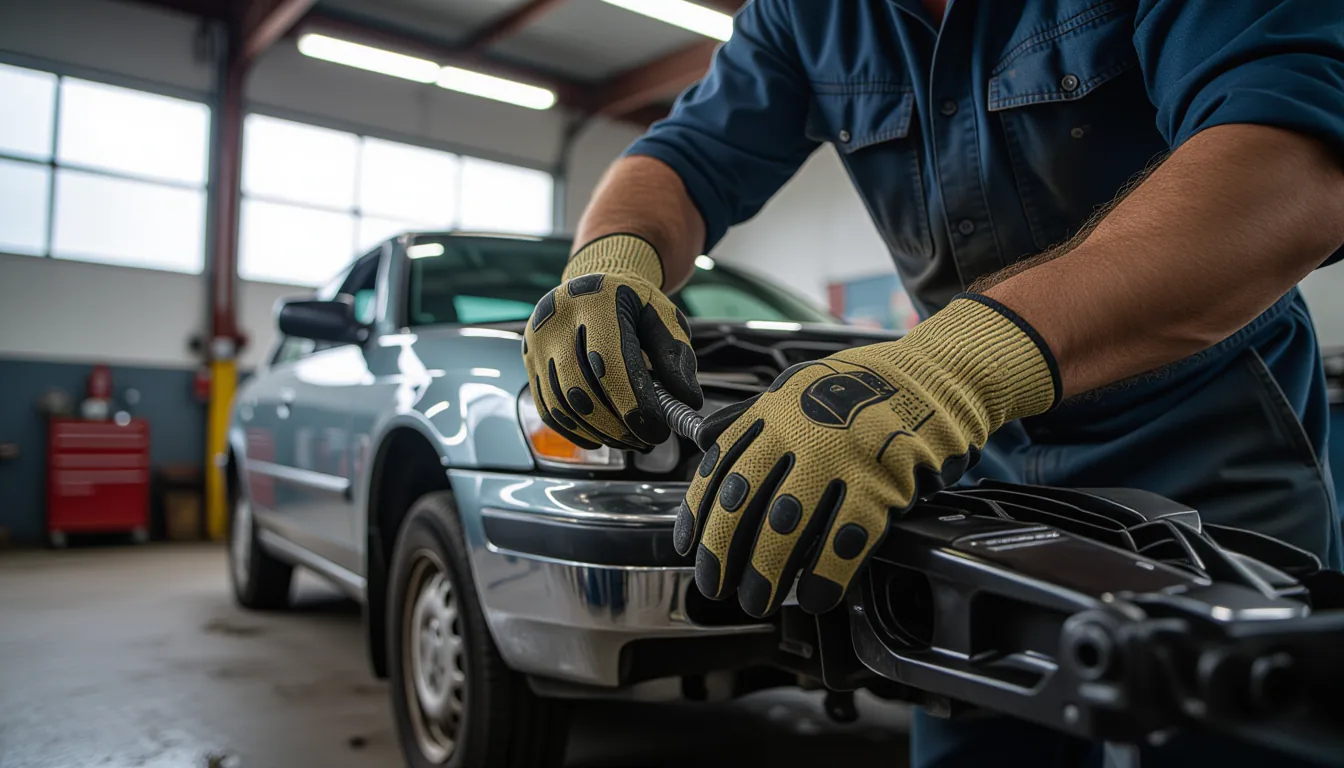 A calloused mechanic’s hands, grease-streaked and trembling slightly, carefully tighten the final bo
