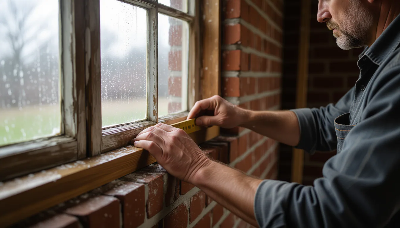 Overcast diffused light in a weathered Spartanburg workshop: a calloused adjuster’s hand—fingers sta